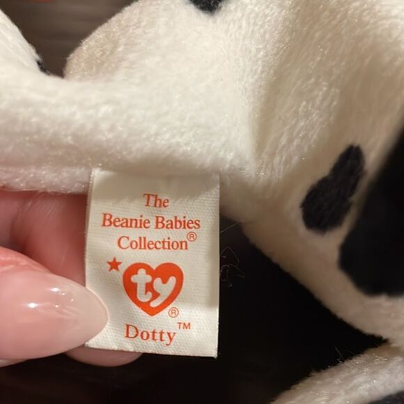 Vintage Original Ty Beanie Baby Dotty the Dalmatian 1996 Good Condition 9” long - Picture 6 of 7